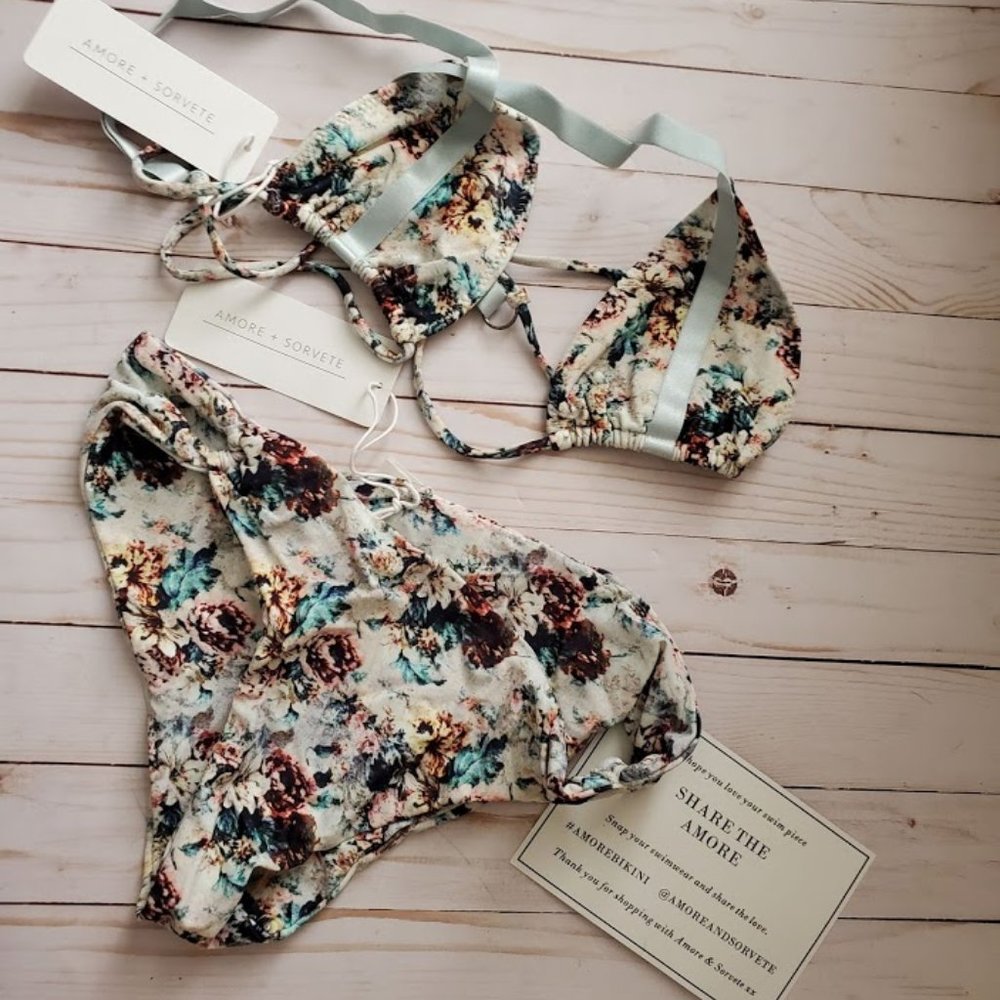 Amore + Sorvete Cannes Monet Floral Bikini